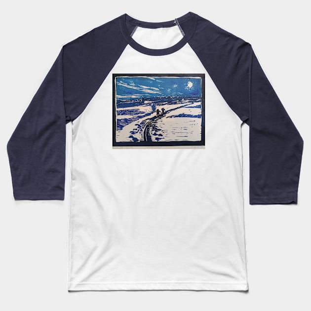 Winter joy 1 Baseball T-Shirt by Kunstner74